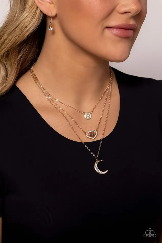 Paparazzi Jewelry Paparazzi Necklace Lunar Lineup Rose Gold Necklaces