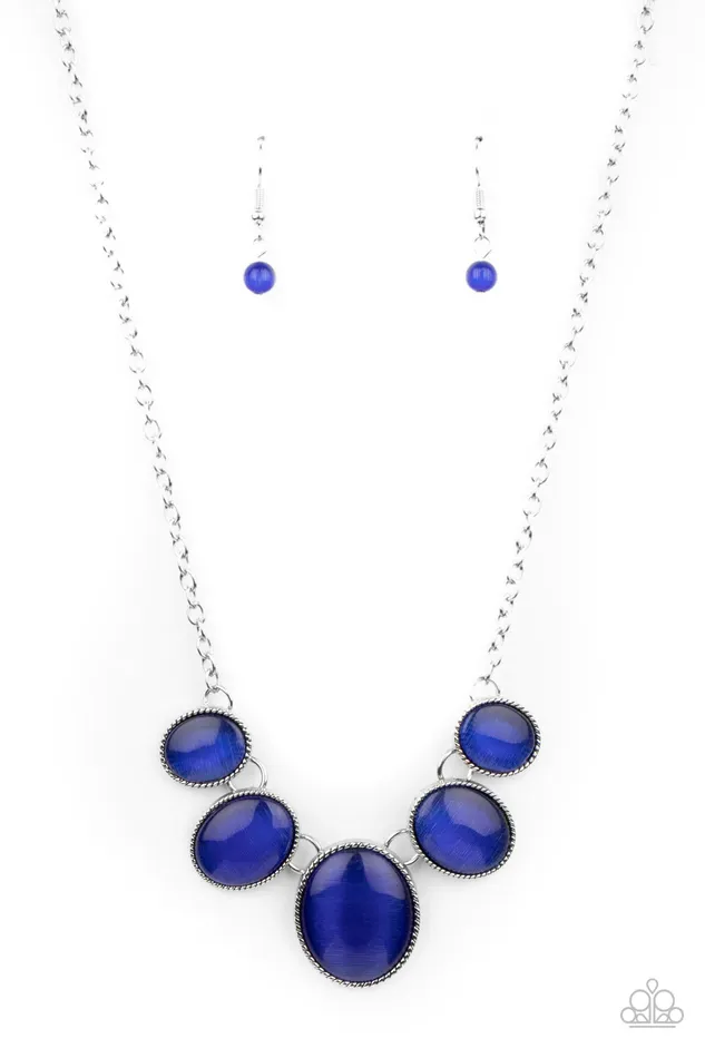 Paparazzi Jewelry Paparazzi Necklace One Can Only GLEAM Blue Necklaces