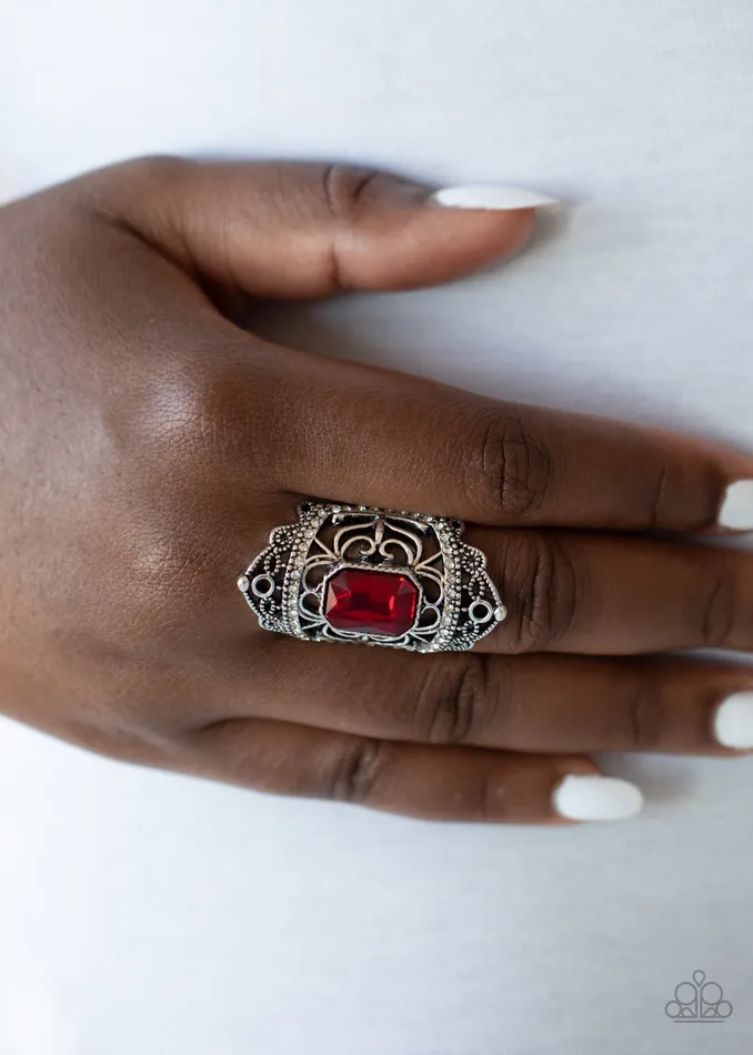 Paparazzi Jewelry Paparazzi Ring LOP Jan 2021 Undefinable Dazzle Red Rings