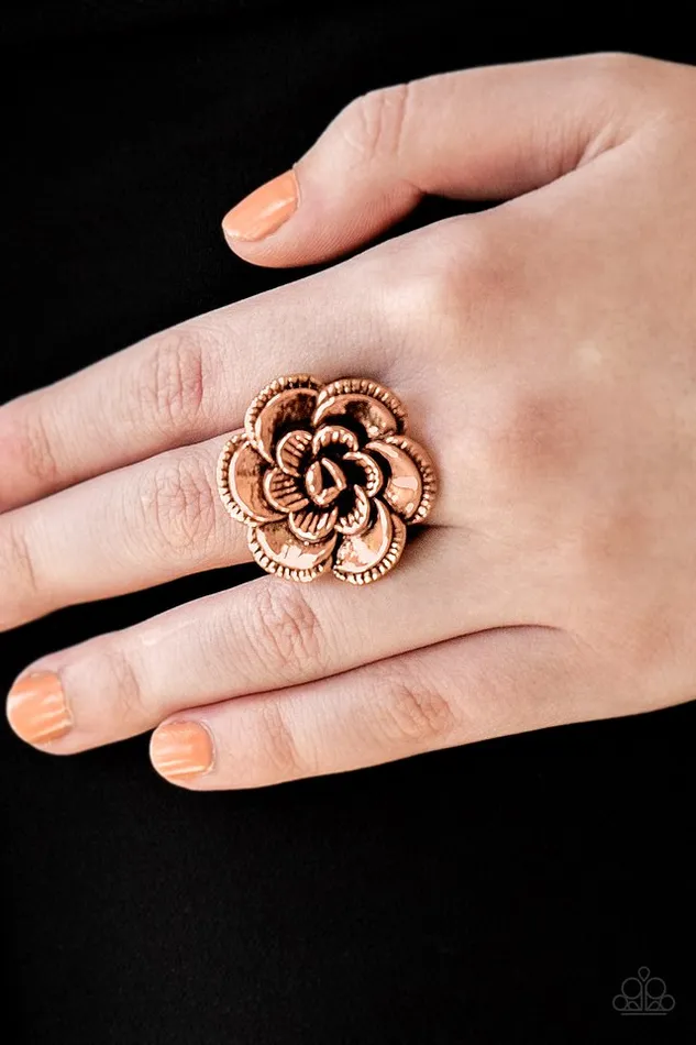 Paparazzi Jewelry Rings Paparazzi Ring FLOWERBED and Breakfast Copper