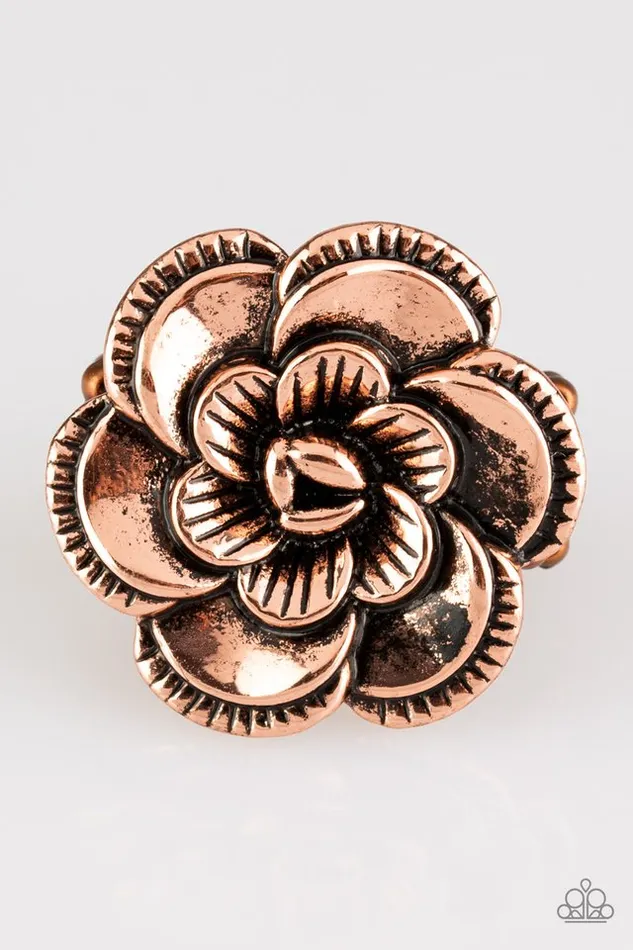 Paparazzi Jewelry Rings Paparazzi Ring FLOWERBED and Breakfast Copper Paparazzi Jewelry Rings Paparazzi Ring FLOWERBED and Breakfast Copper