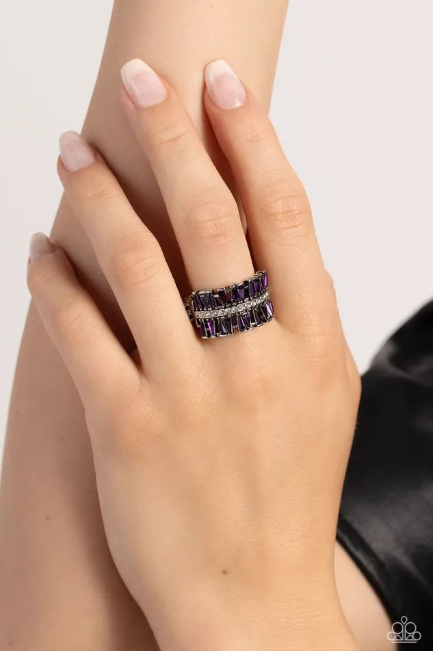 Paparazzi Jewelry Rings Paparazzi Ring Staggering Stacks Purple