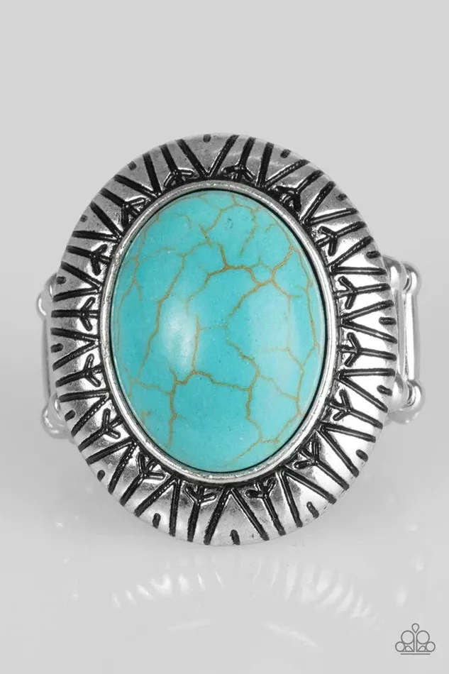 Paparazzi Jewelry Rings Paparazzi Ring Surfin Sand Dunes Blue