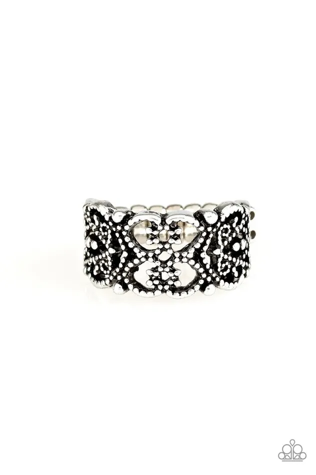 Paparazzi Jewelry Rings Paparazzi Ring Tell Me How You Really FRILL Silver Paparazzi Jewelry Rings Paparazzi Ring Tell Me How You Really FRILL Silver