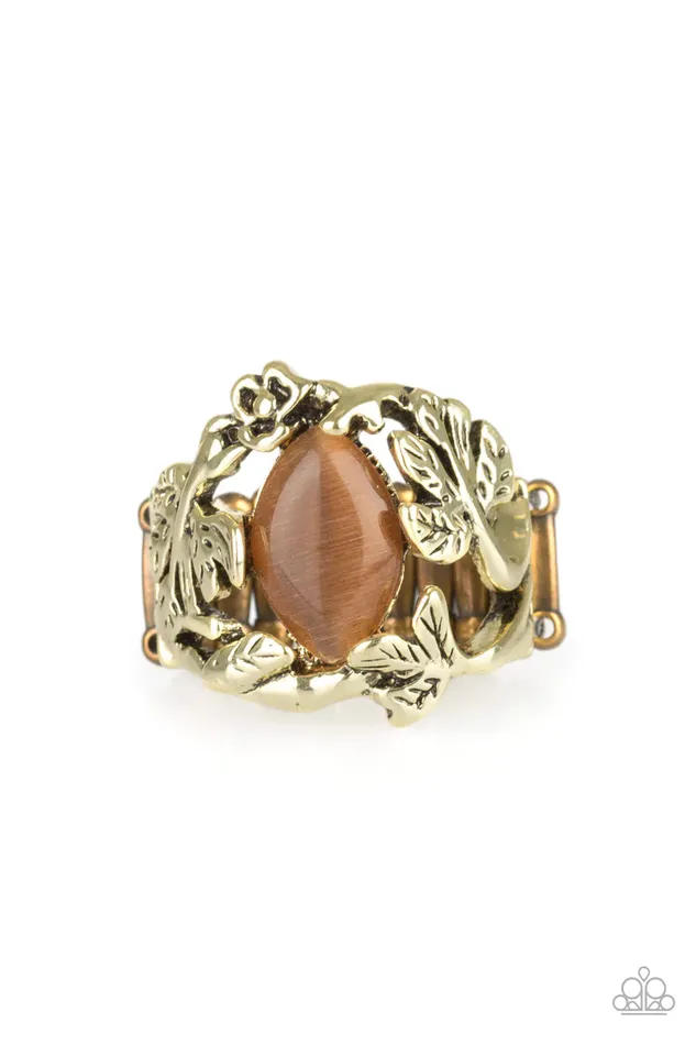 Paparazzi Jewelry Rings Paparazzi Ring Tropical Flora Brass
