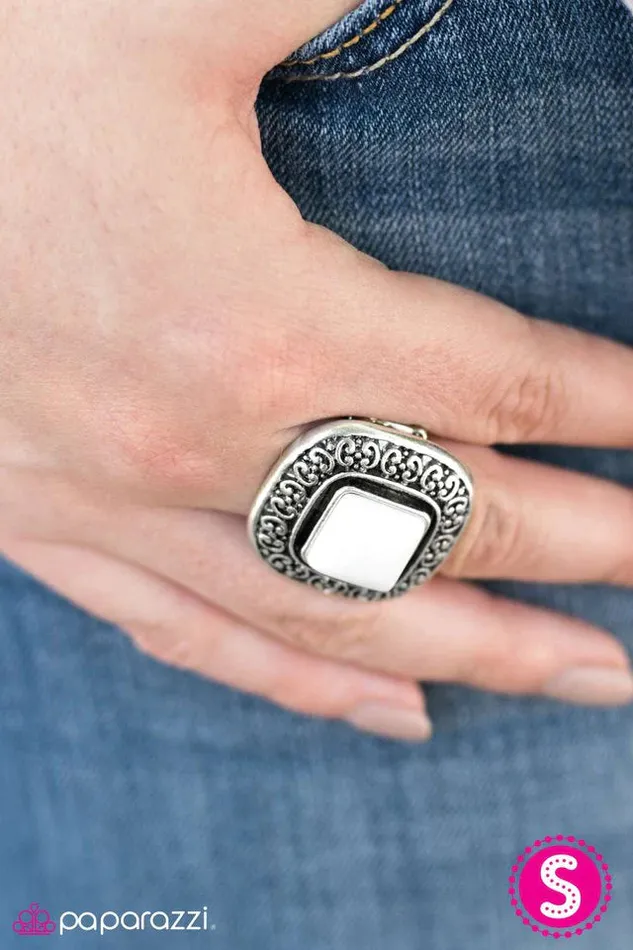 Paparazzi Jewelry Rings Paparazzi Ring Wild Old West White