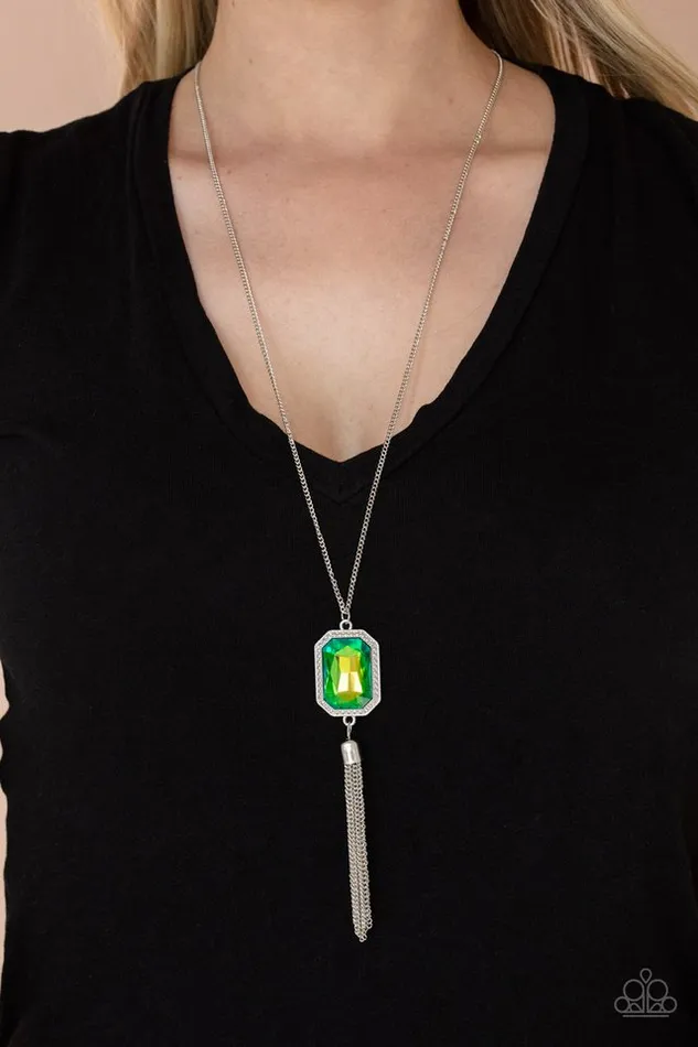 Paparazzi Necklace Blissed Out Opulence Green Paparazzi Jewelry Necklaces