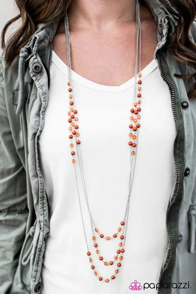 Paparazzi Necklace Color My World Orange Paparazzi Jewelry Necklaces
