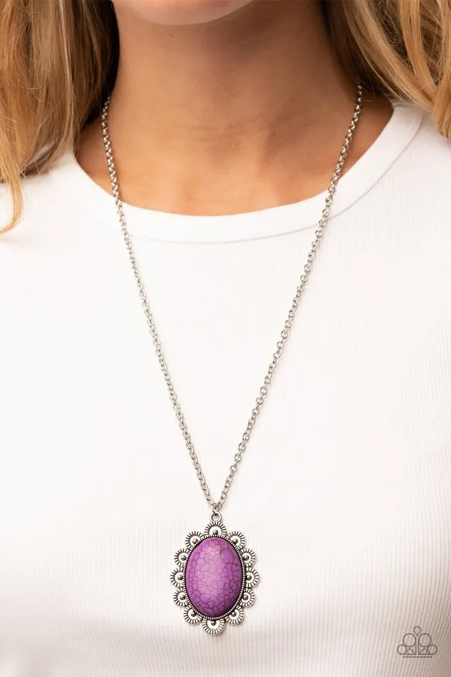 Paparazzi Necklace Daisy Dotted Deserts Purple Paparazzi Jewelry Necklaces