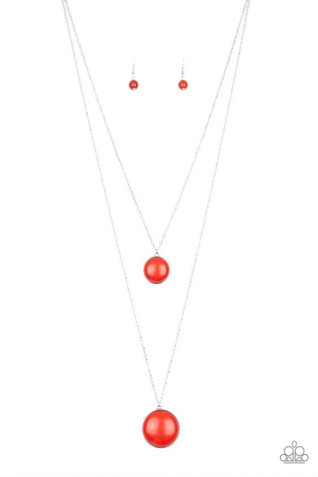 Paparazzi Necklace Desert Medallions Red Paparazzi Jewelry Necklaces
