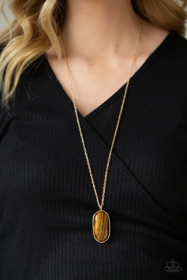 Paparazzi Necklace Elemental Elegance Brown Paparazzi Jewelry Necklaces