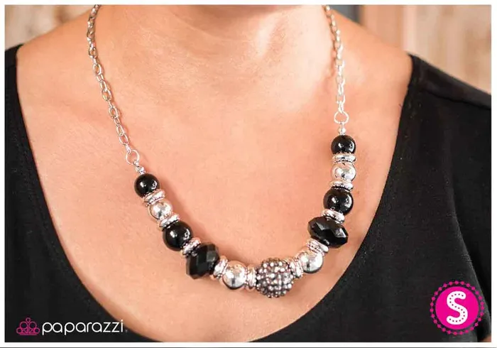 Paparazzi Necklace Fashionably Late Black Paparazzi Jewelry Necklaces