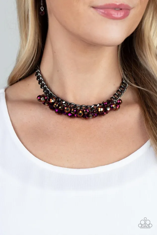 Paparazzi Necklace Galactic Knockout Purple Paparazzi Jewelry Necklaces