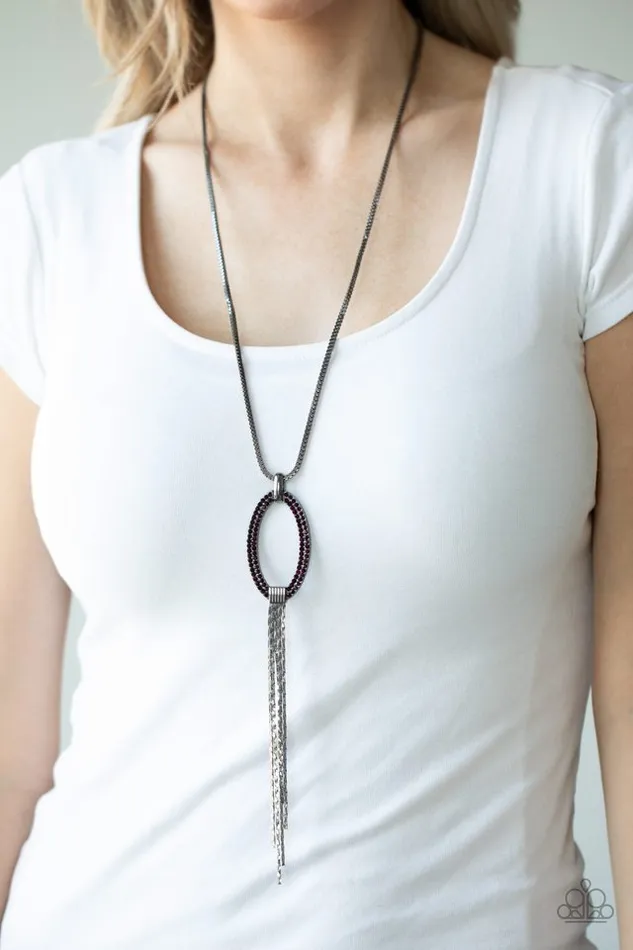 Paparazzi Necklace Head OVAL Heels Purple Paparazzi Jewelry Necklaces