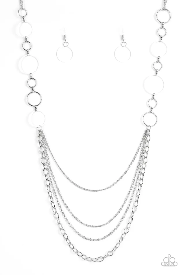 Paparazzi Necklace Industrial Circus White Paparazzi Jewelry Necklaces