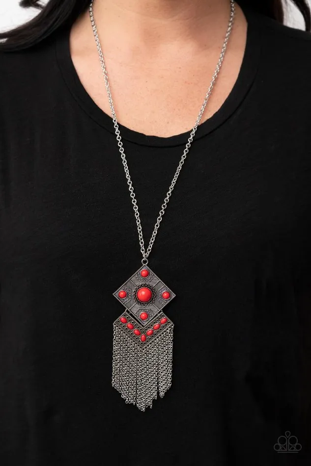 Paparazzi Necklace Kite Flight Red Paparazzi Jewelry Necklaces