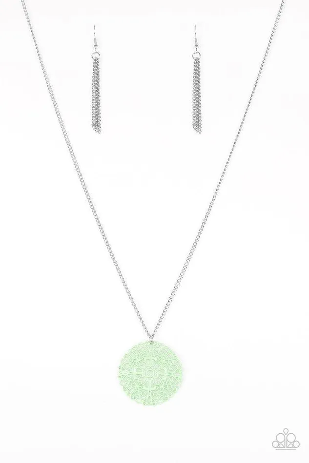 Paparazzi Necklace Midsummer Musical Green Paparazzi Jewelry Necklaces