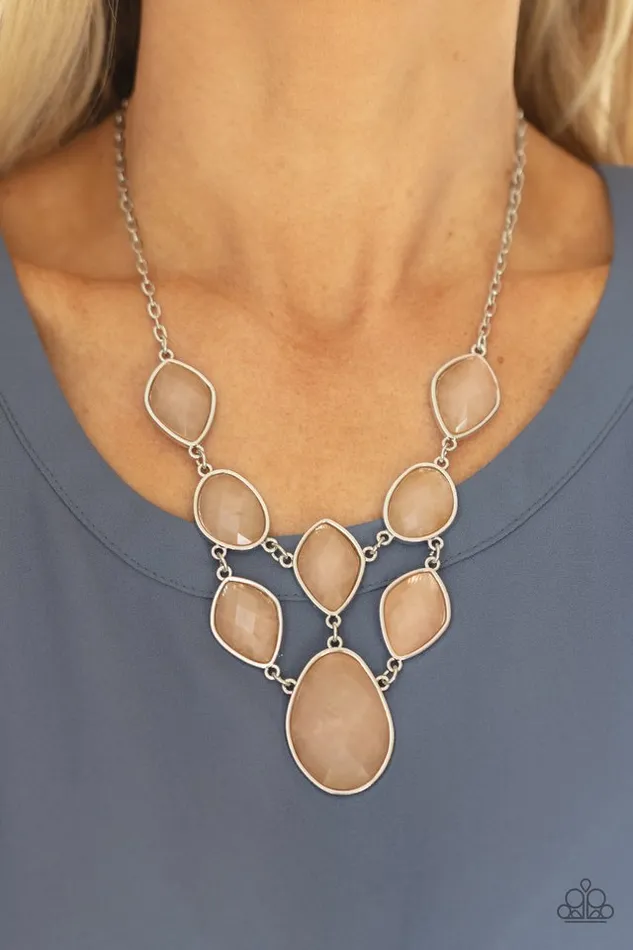 Paparazzi Necklace Opulently Oracle Brown Paparazzi Jewelry Necklaces