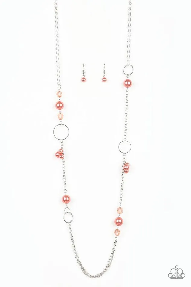 Paparazzi Necklace Pageant Princess Orange Paparazzi Jewelry Necklaces