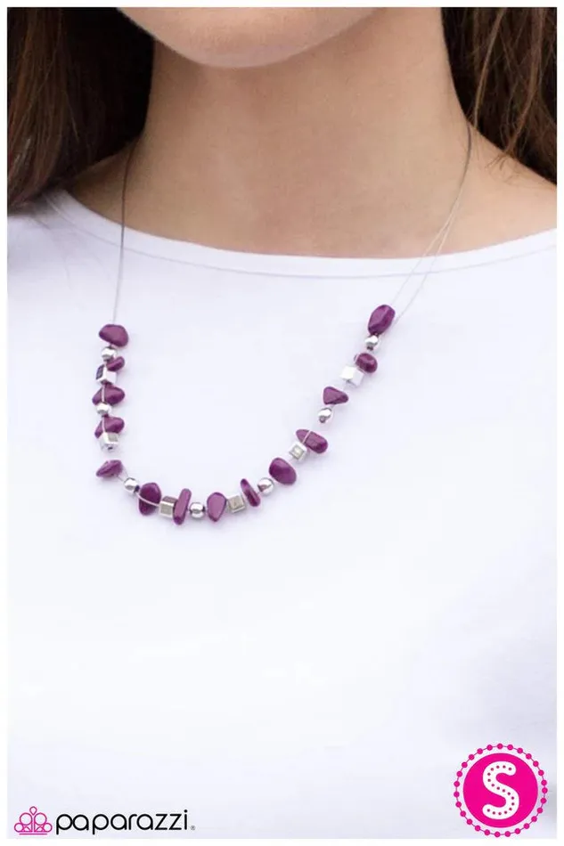 Paparazzi Necklace Pebble PowWow Purple Paparazzi Jewelry Necklaces