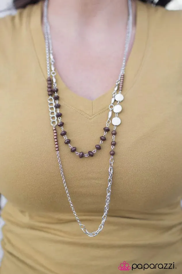 Paparazzi Necklace Rich Riviera Brown Paparazzi Jewelry Necklaces
