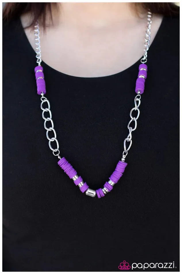 Paparazzi Necklace Splash of Sophistication Purple Paparazzi Jewelry Necklaces