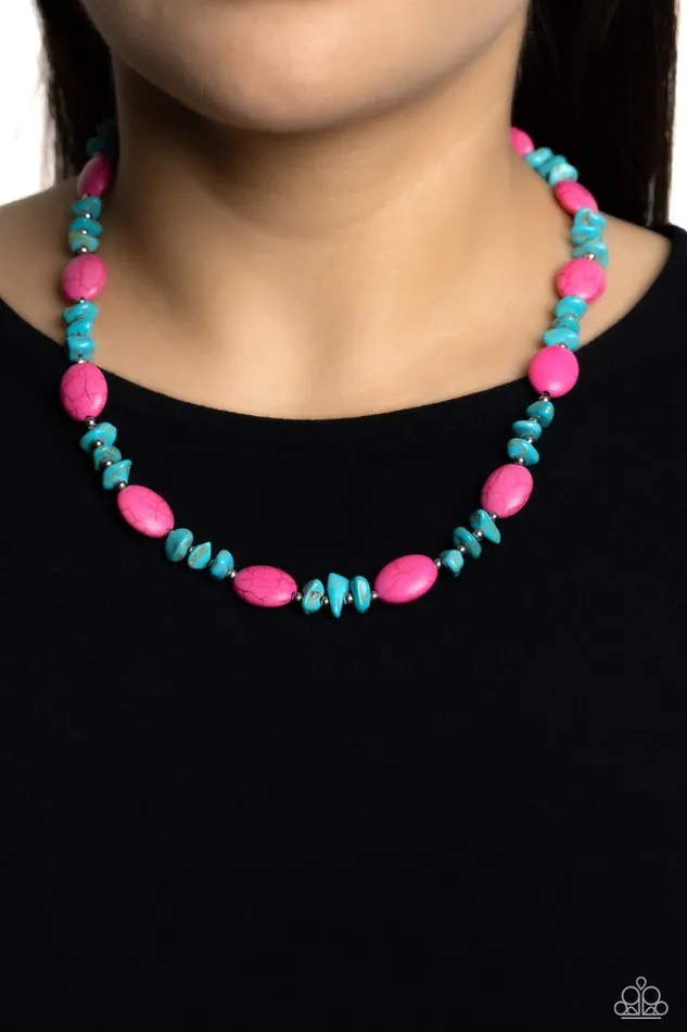 Paparazzi Necklace Stone Age Showcase Pink Paparazzi Jewelry Necklaces