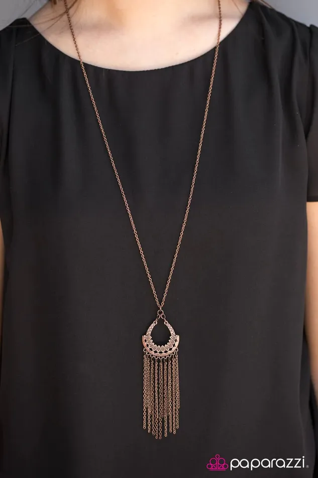 Paparazzi Necklace Surfin The Sunset Copper Paparazzi Jewelry Necklaces