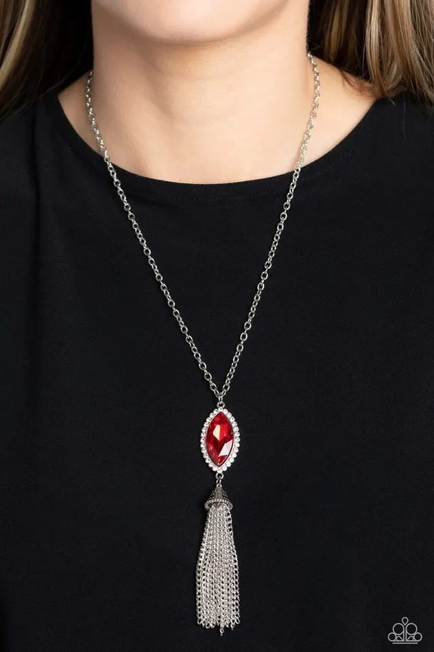 Paparazzi Necklace Tassel Tabloid Red Paparazzi Jewelry Necklaces