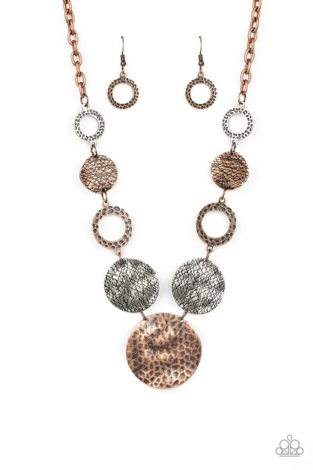 Paparazzi Necklace Terra Adventure Copper Paparazzi Jewelry Necklaces