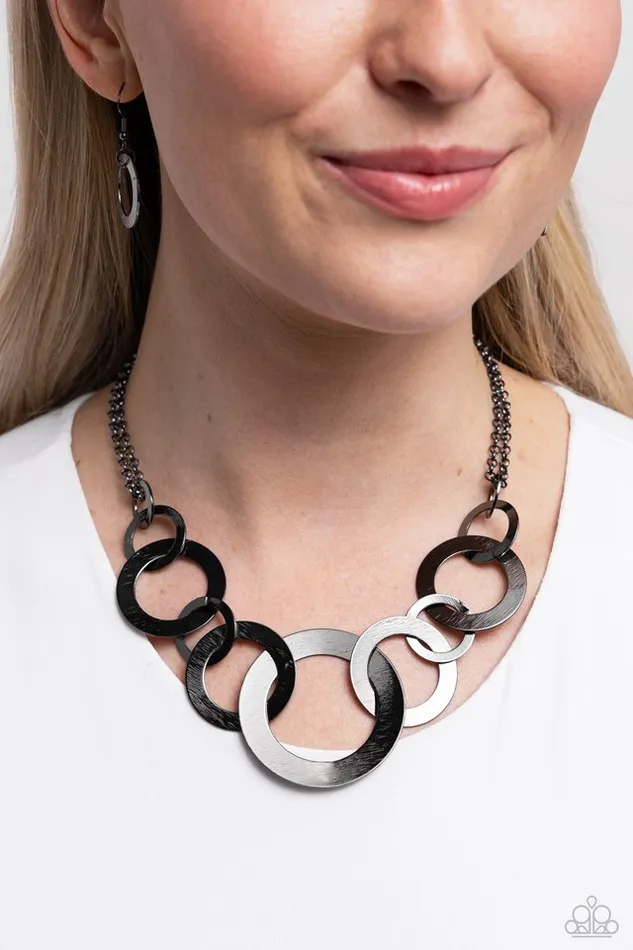 Paparazzi Necklace Uptown Links Black Paparazzi Jewelry Necklaces