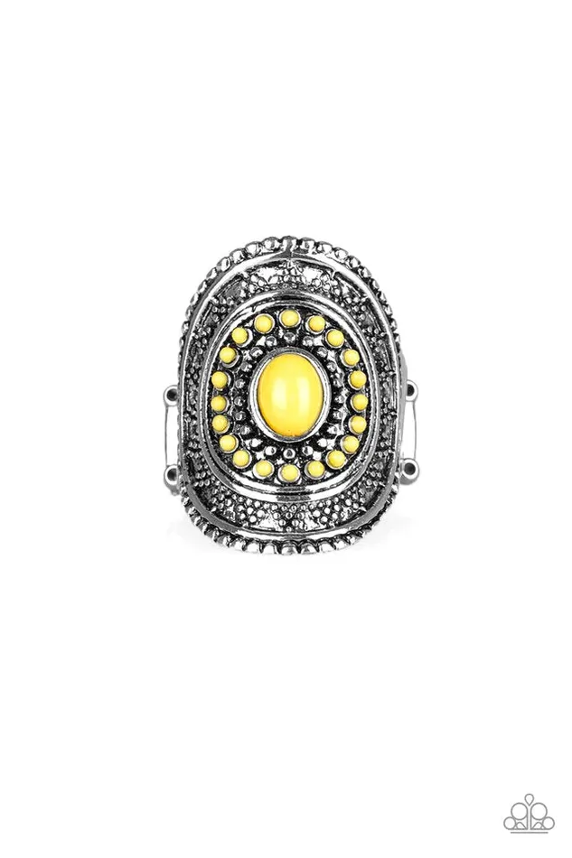 Paparazzi Ring Adventure Venture Yellow Paparazzi Jewelry Rings