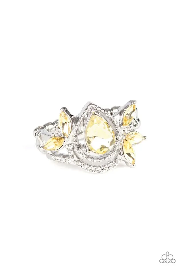 Paparazzi Ring Eden Elegance Yellow Paparazzi Jewelry Rings