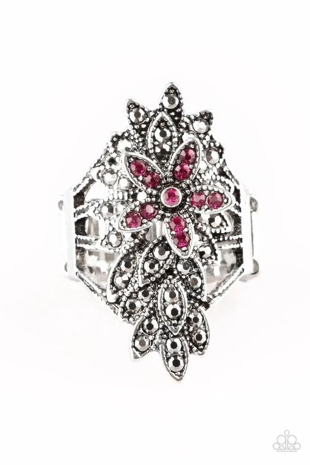 Paparazzi Ring Formal Floral Pink Paparazzi Jewelry Rings