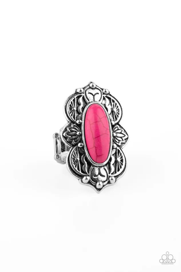 Paparazzi Ring Lotus Oasis Pink Paparazzi Jewelry Rings