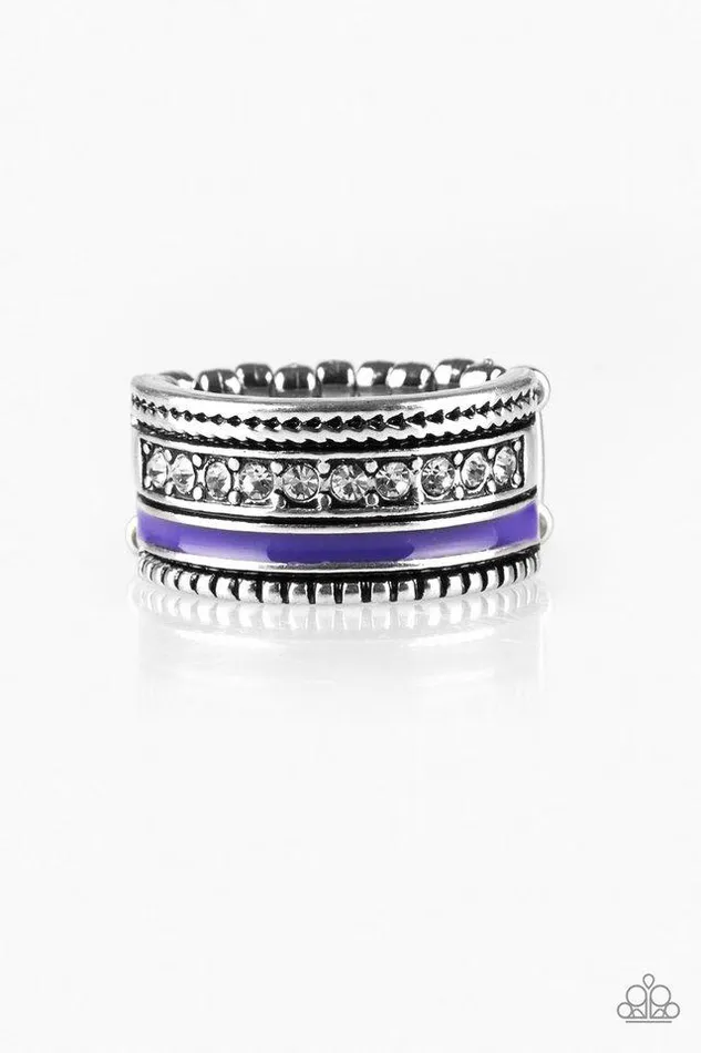 Paparazzi Ring Rich Rogue Purple Paparazzi Jewelry Rings