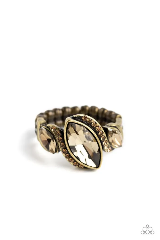 Paparazzi Ring Tilted Triplets Brass Paparazzi Jewelry Rings Paparazzi Ring Tilted Triplets Brass Paparazzi Jewelry Rings
