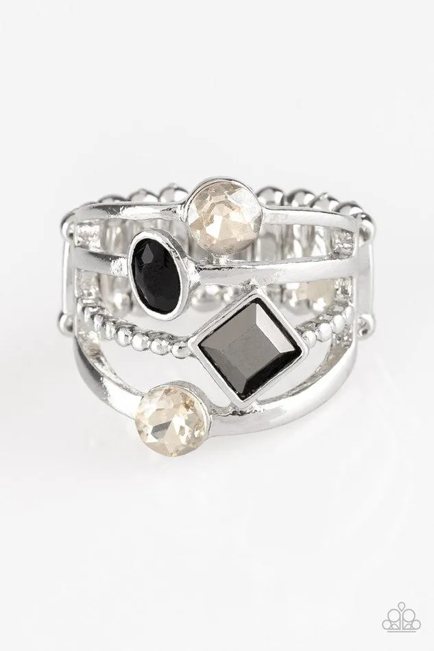 Paparazzi Ring Urban Meditation Black Paparazzi Jewelry Rings
