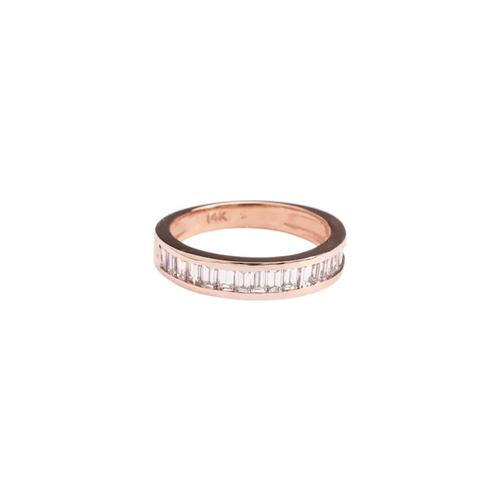 RG 14k Gold Baguette Channel Ring Rings