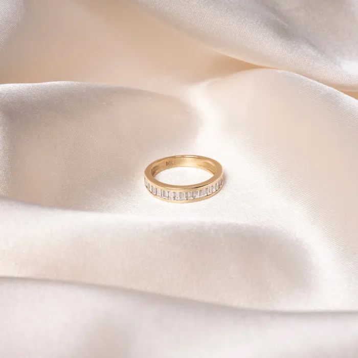 RG 14k Gold Baguette Channel Ring Rings