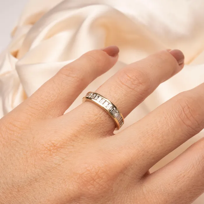 RG 14k Gold Baguette Channel Ring Rings