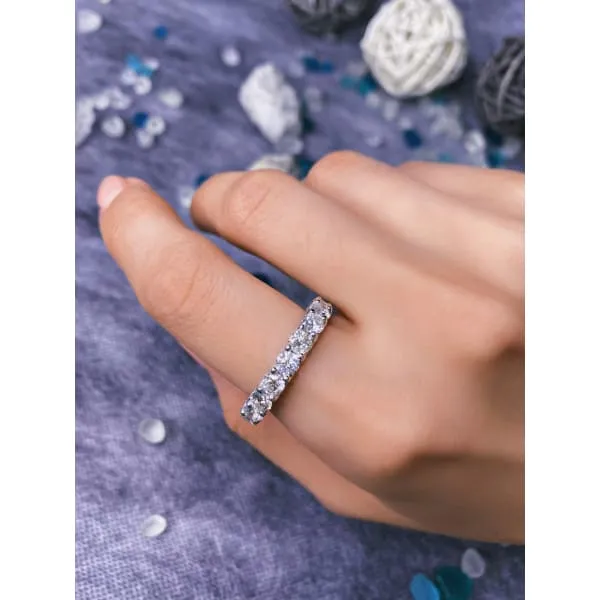 Rings 14kt White Gold Hand Made Eternity Band with Natural 450ct Diamonds ET15500 Diamond Source NYC