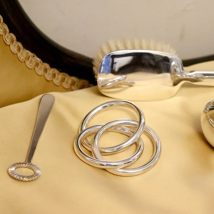 Rings Croghans Sterling Silver 3 Ring Baby Rattle