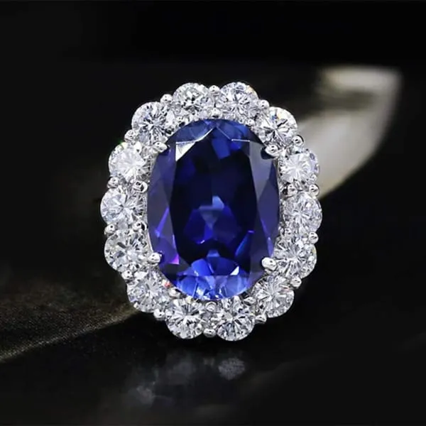 Rings Diamond Source NYC Fantastic Blue Sapphire and Diamonds on sides Ring DS21005 Rings Diamond Source NYC Fantastic Blue Sapphire and Diamonds on sides Ring DS21005