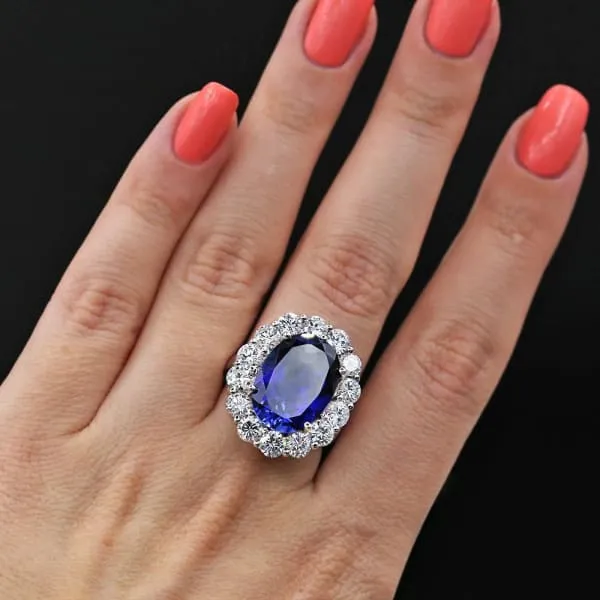 Rings Diamond Source NYC Fantastic Blue Sapphire and Diamonds on sides Ring DS21005