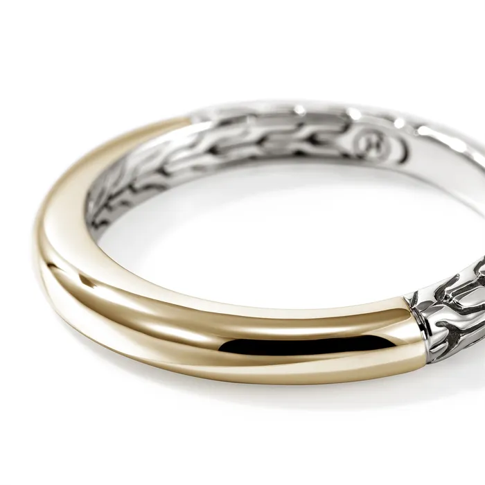 Rings John Hardy John Hardy Essentials Silver and 14K Gold 3mm Band Ring