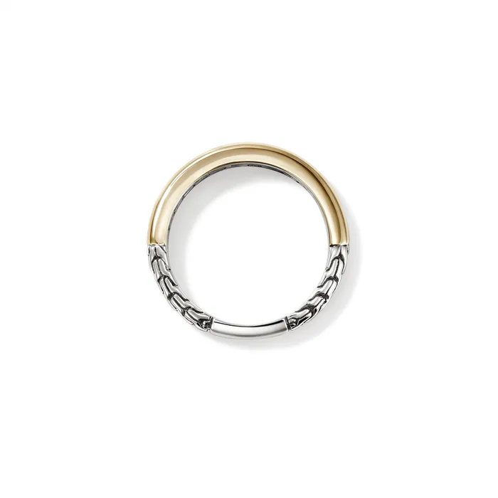 Rings John Hardy John Hardy Essentials Silver and 14K Gold 3mm Band Ring