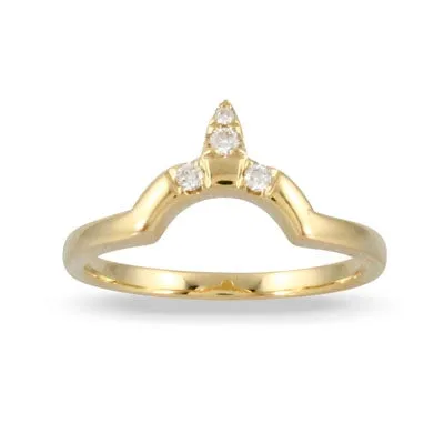 Rings Little Bird Little Bird Bridal 18K Yellow Gold Curved Diamond Band