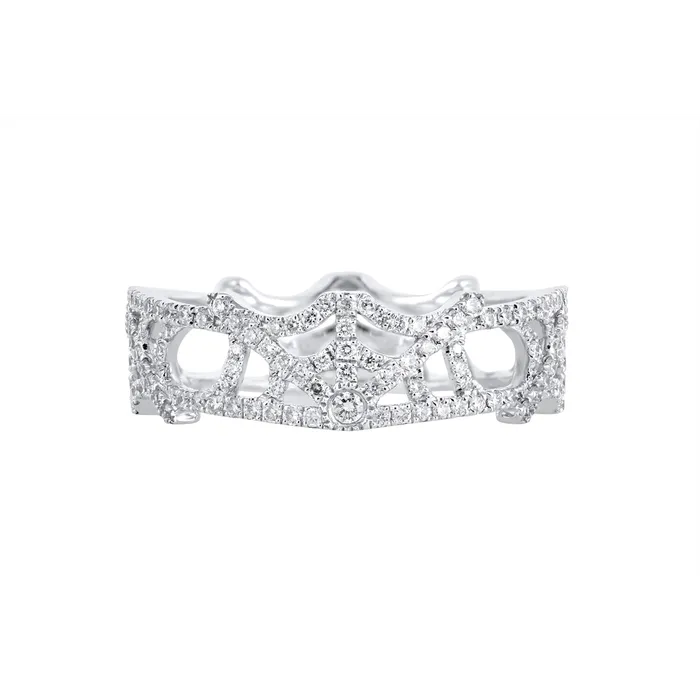 Rings Meierotto Jewelers 18K White Gold Spider Web Diamond Ring