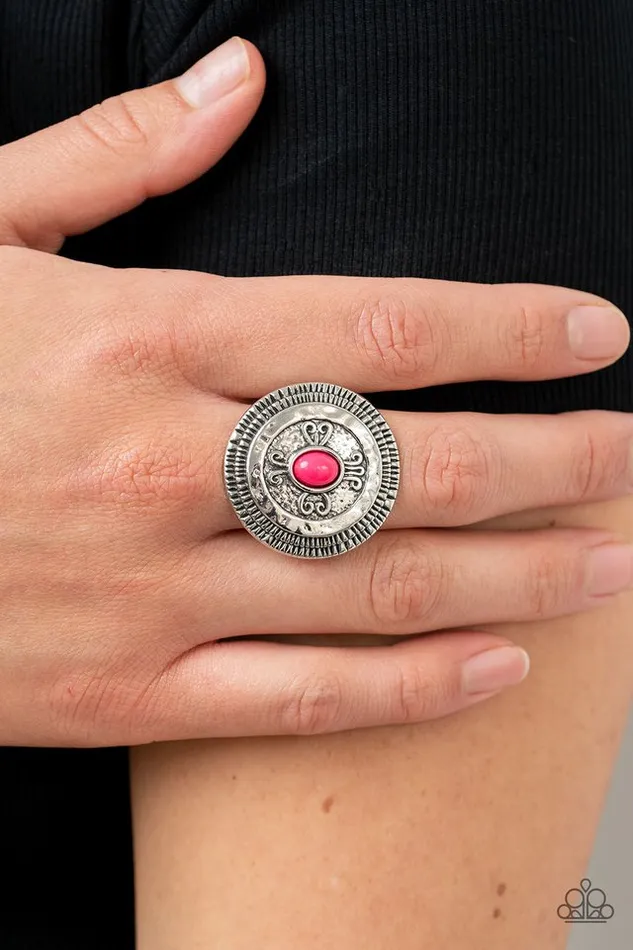Rings Paparazzi Jewelry Paparazzi Ring All Things Must COMPASS Pink